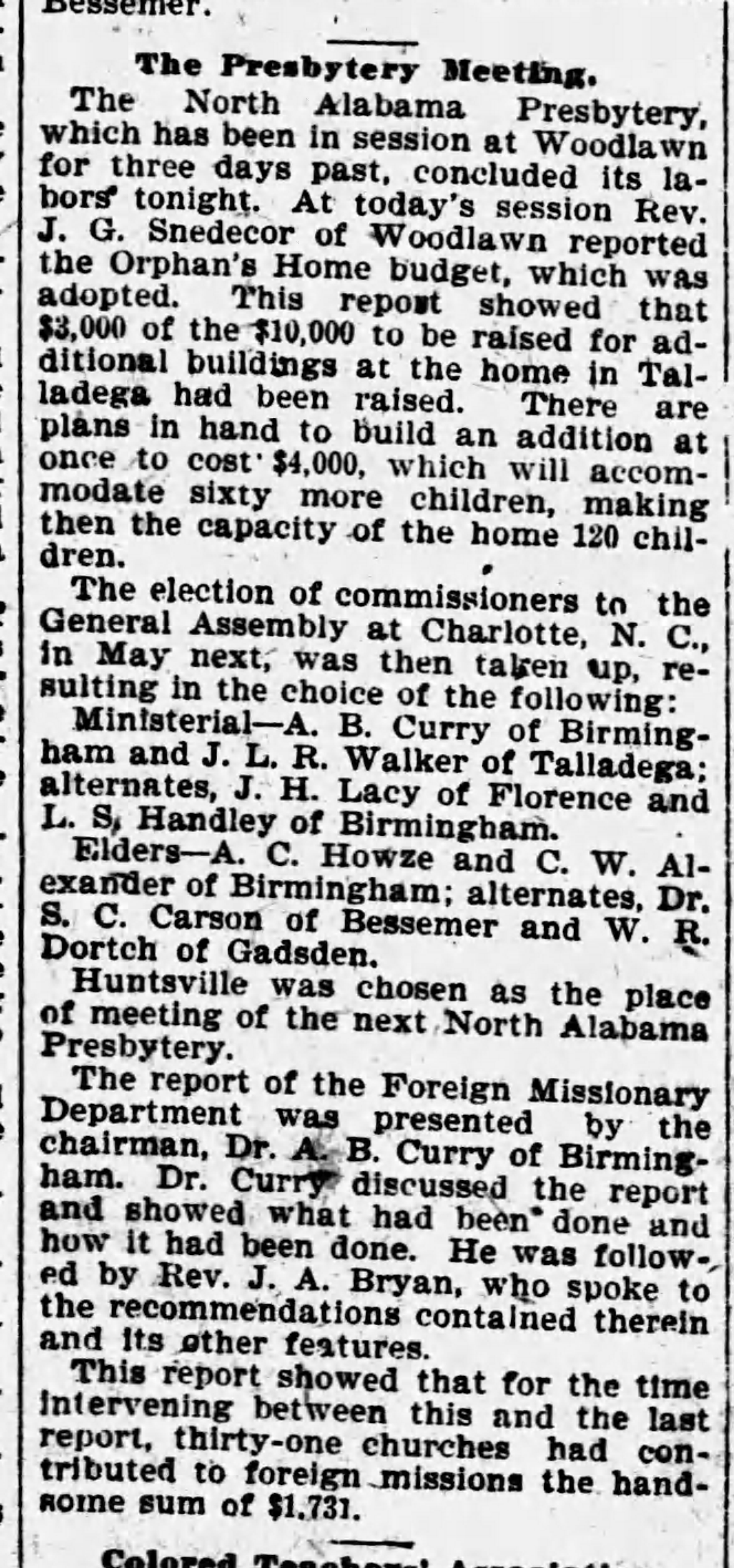 The Presbytery Meeting